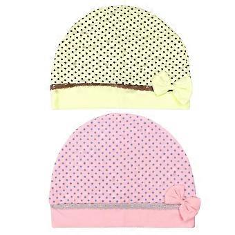 2PCS Bowknot Postpartum Childbirth Confinement Hat Chemotherapy Sleeve Head Headscarf Head Wrap for Women