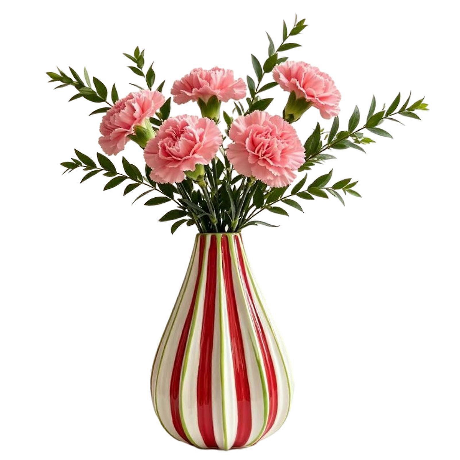 Handmade Ceramic Vase - Compact & Stable - for Dining Room Table