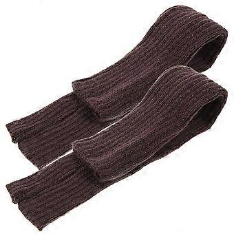 1 Pair Warm Keeping Oversleeves Knitting Long Cuff Forearm Guard Winter Cotton Sleeves for Riding Fishing Driving Khaki