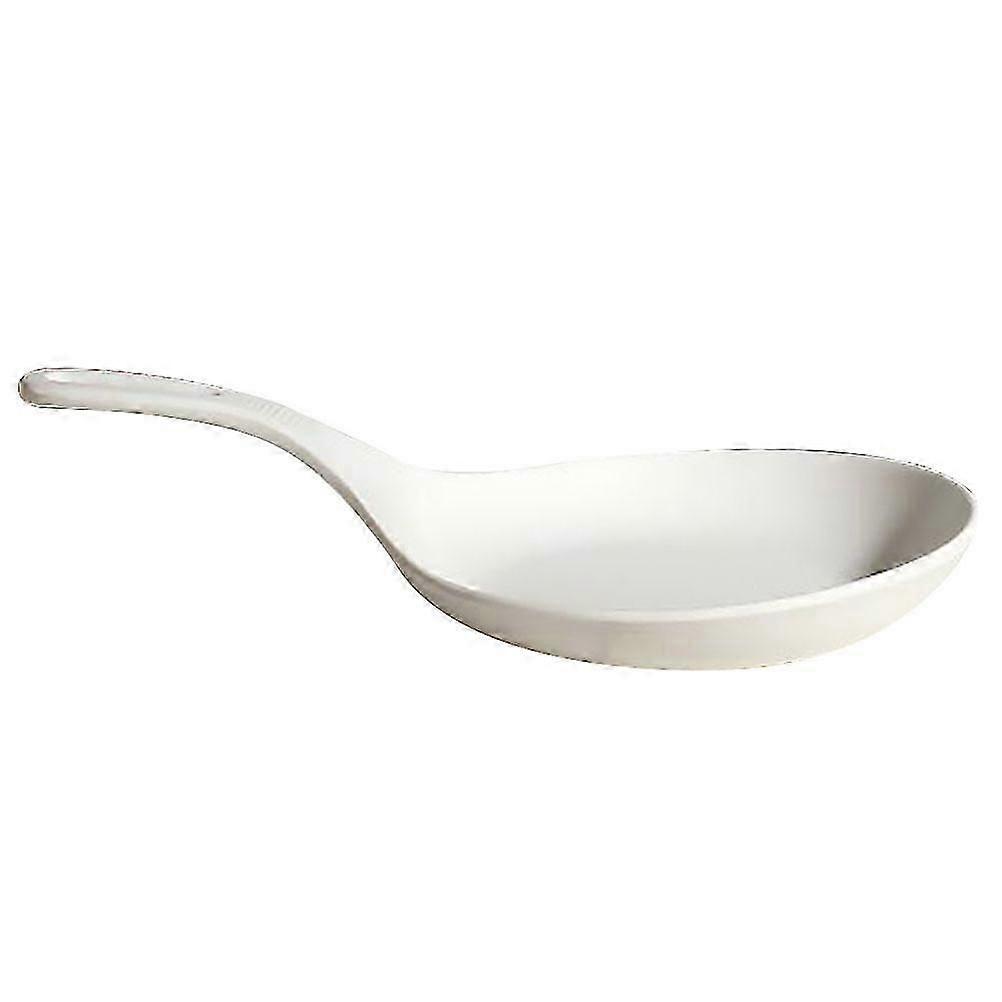 White Small Serving Dish with Handle for Serving Plates Lightweight