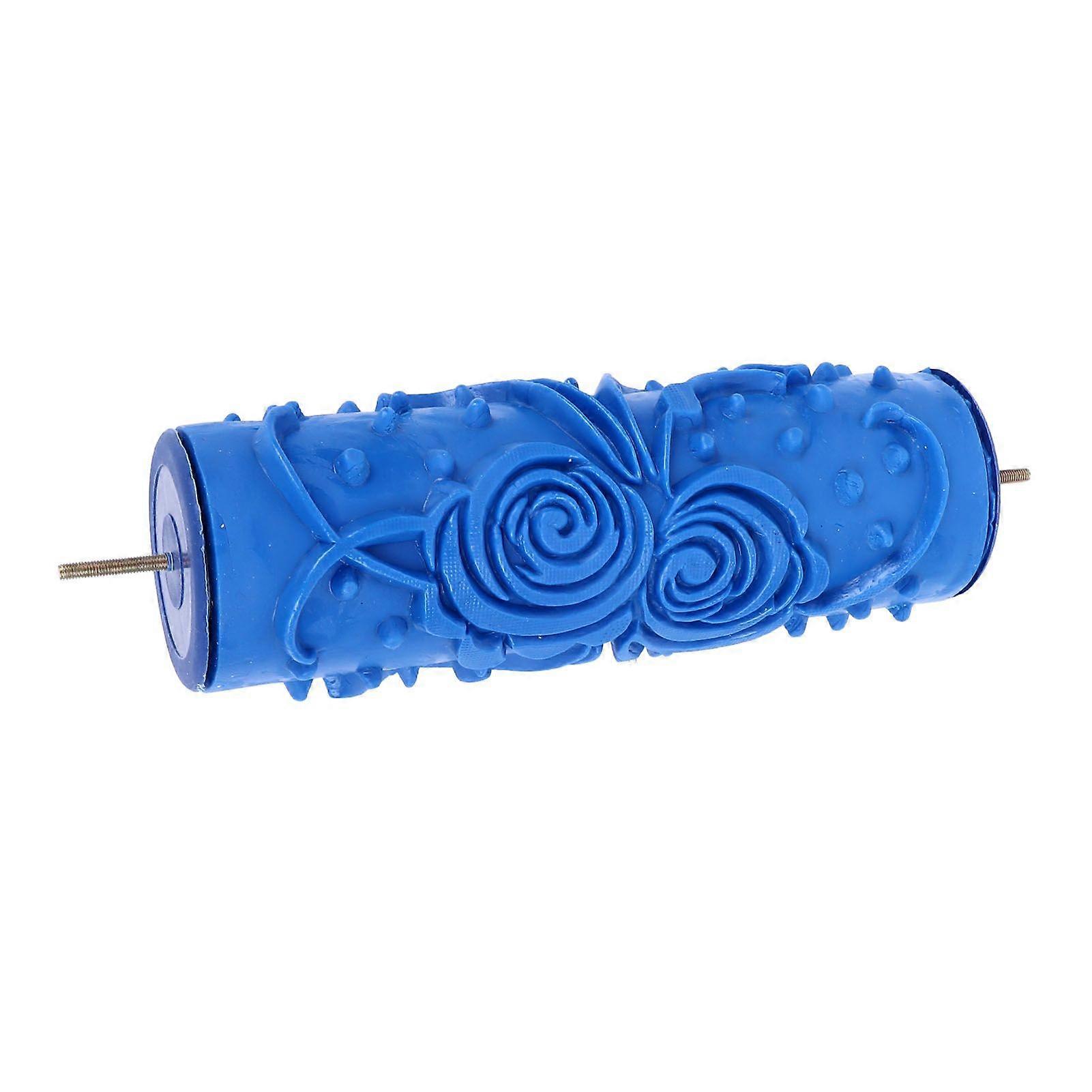 5in Rubber Pattern Paint Roller Beautiful Patterns Reusable Decorative Art Texture Roller Wall Patterned Rollers Stencil ZZ0077 Flower