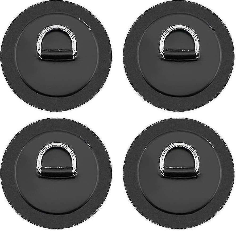 Round D Ring Cord Buckle Sailor Storage Elastic Loop4pcsblack