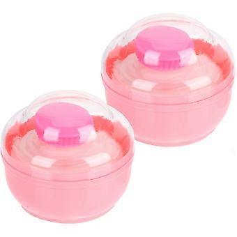 Loose Powder Puff 6Pcs Body Powder Containers for Storage Use Pink