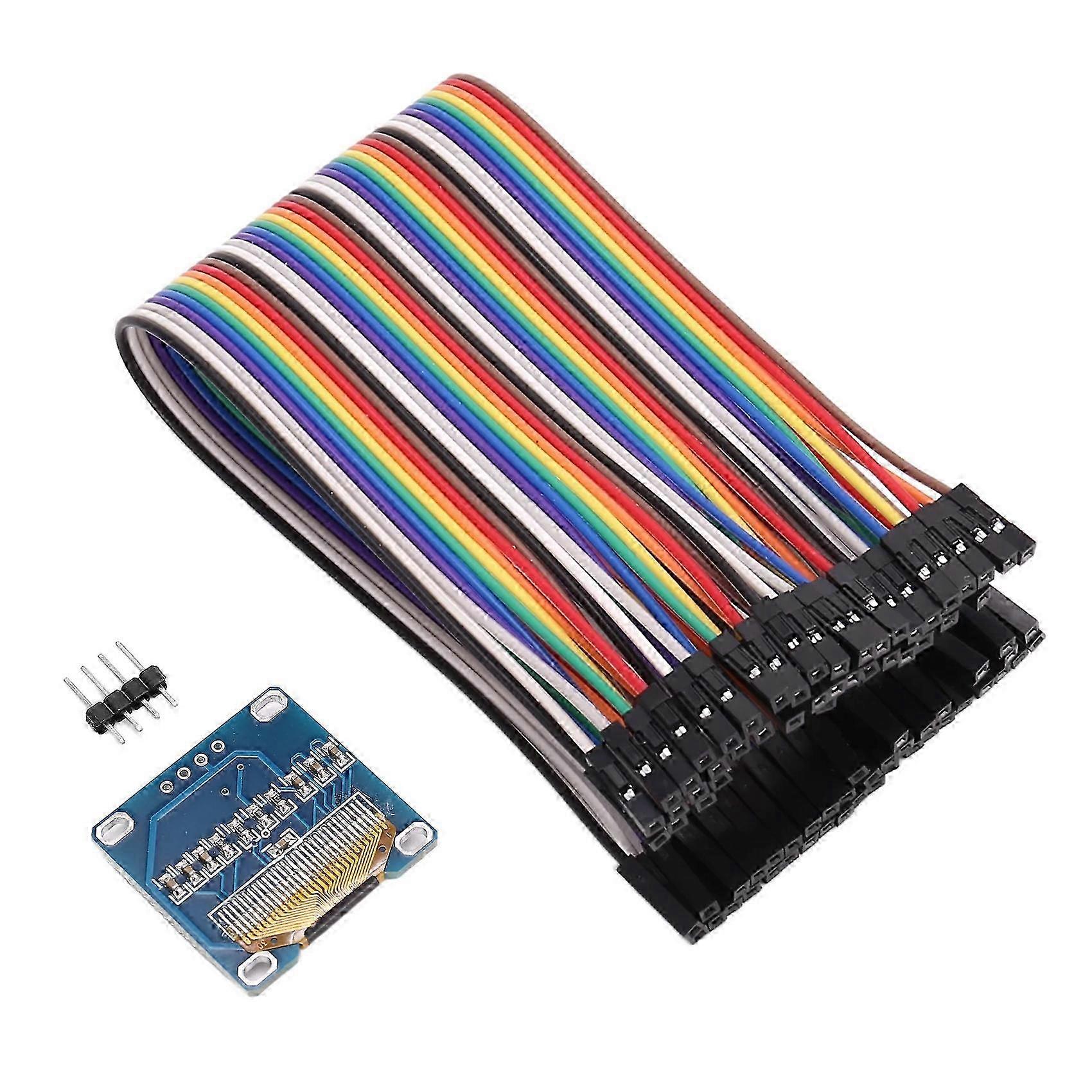 I2C OLED Display 0.96 Inch IIC Serial LCD LED Module 128 64 compatible with 40 Pcs Wire