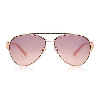 Guess GF0365 28Z Full Rim Rose Gold Women Pilot Sunglasses UV2 Original