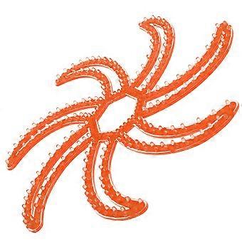 Almofada de proteção para equitação, acolchoada para uso confortável, em silicone laranja.