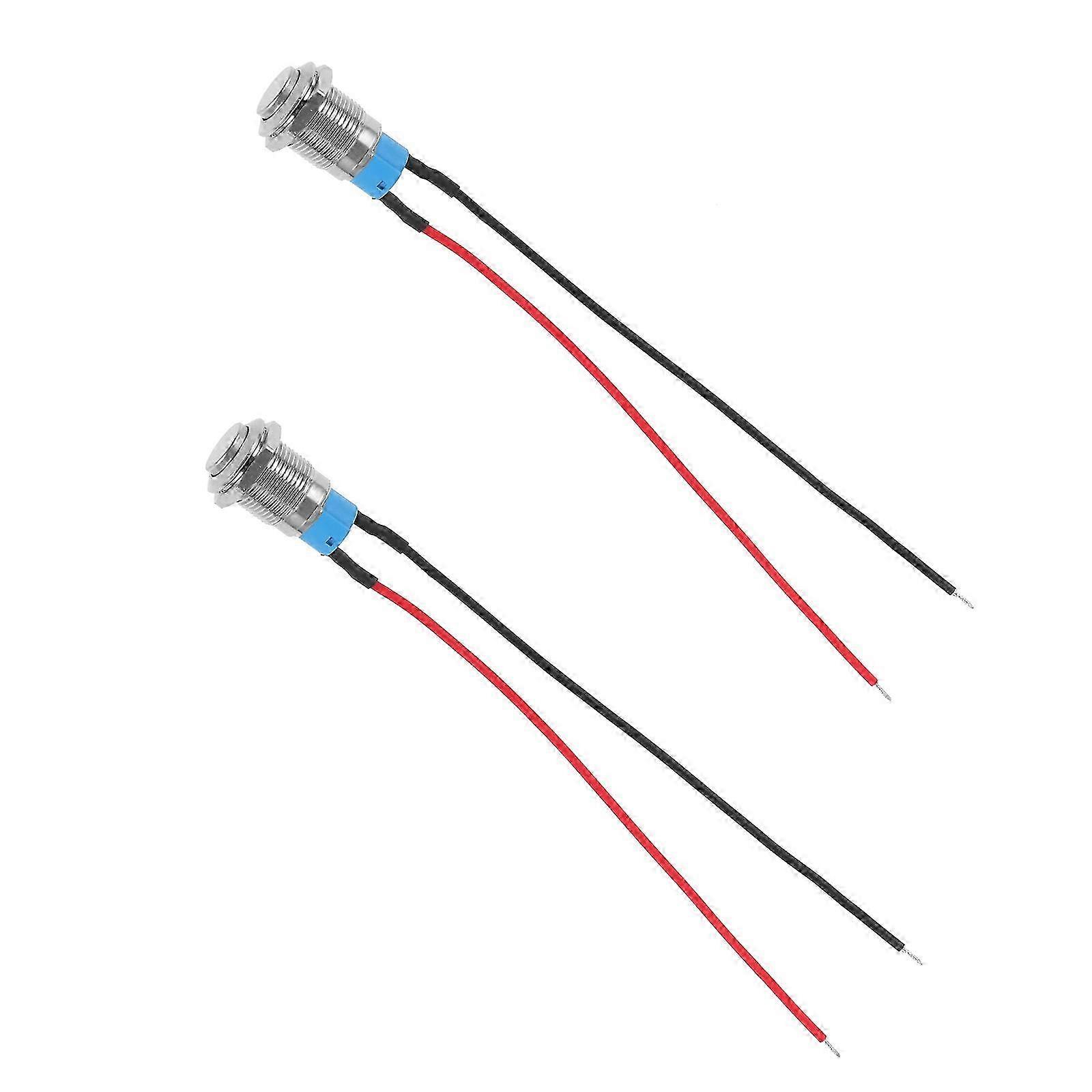 2Pcs Push Button Replacement Car Momentary Button Push Buttons Momentary Push Buttons