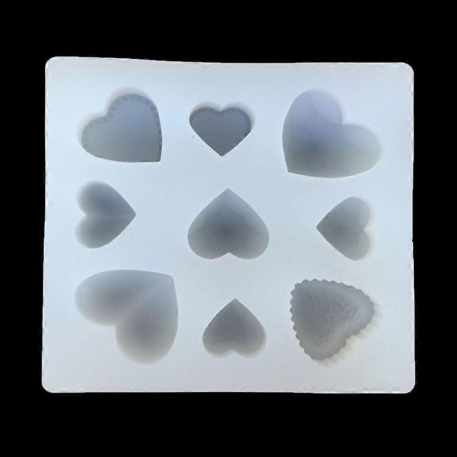 Three-dimensional love shape crystal drop gum mold - 1PC