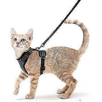 Cat Harness and Leash Set - Escape Proof Soft Adjustable Vest for Walking, Easy Control with Reflective Strips