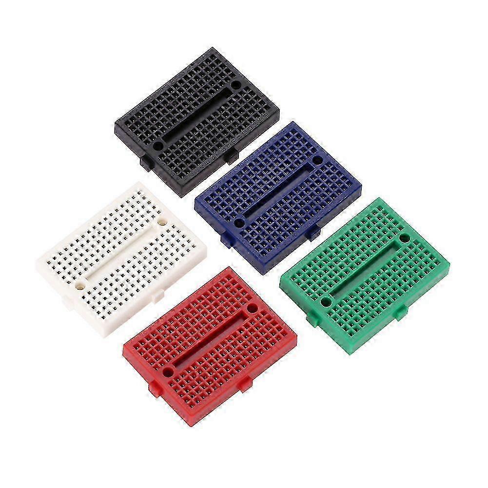 5pcs 170 Points Holes Color Mini Solderless Prototype Breadboard ABS Circuit Board Set