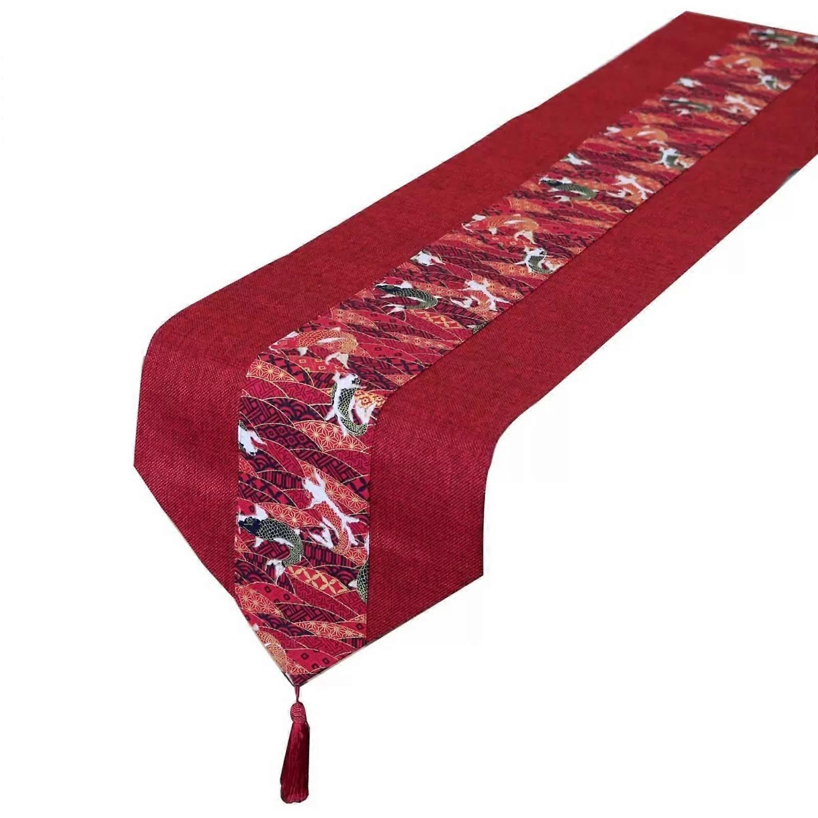 Carp Fish Table Runner Decorative Strip Koi Table Runner Pointed Ends