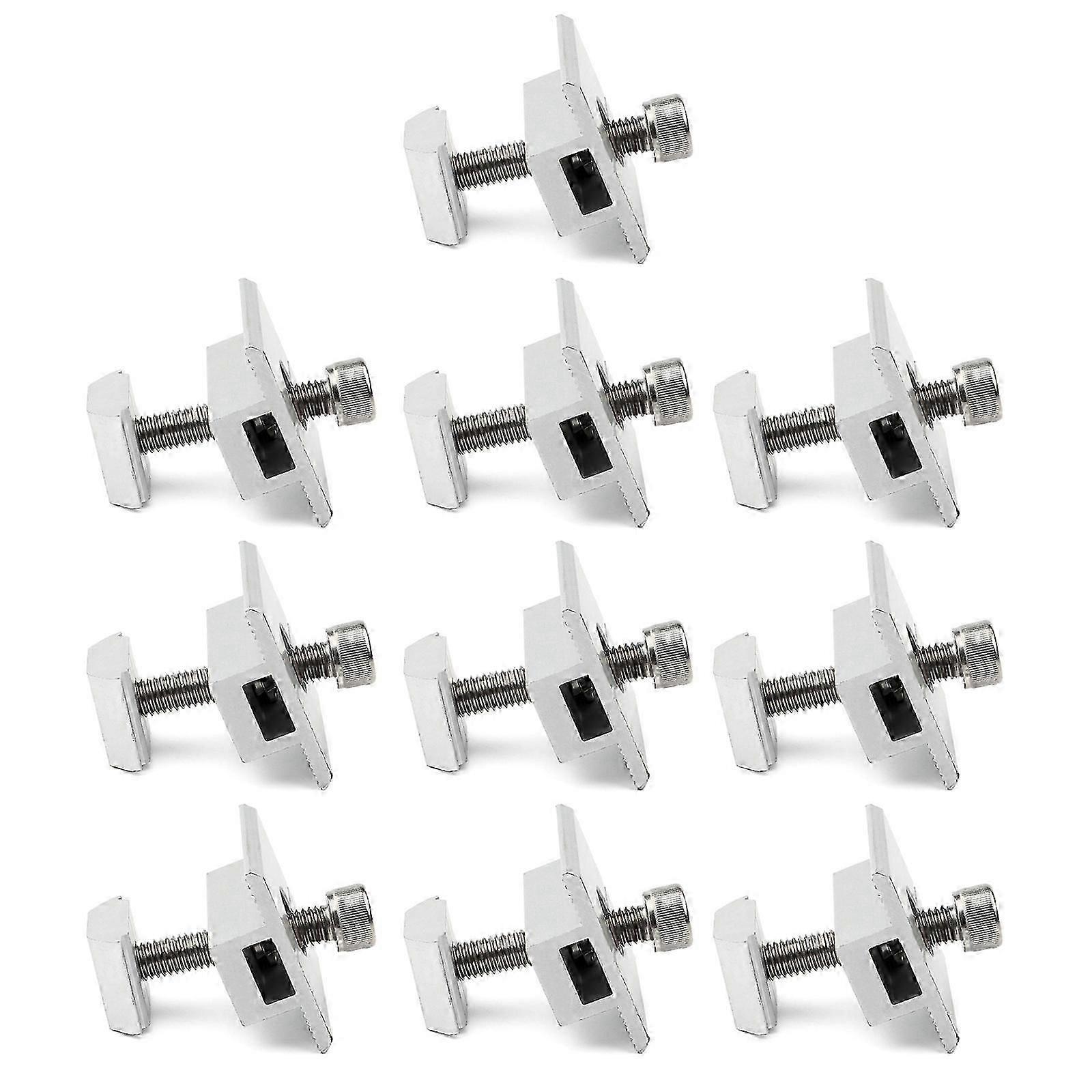 10Pcs Adjustable Clamp 35mm Block Solar Panel Mounting Bracket Components