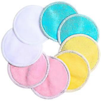 40 stuks herbruikbare make-up remover pads wasbare bamboe ronde pads oog make-up remover pad gezichtsmake-up verwijdering veeg gezicht pads reinigende doekdoek (hao