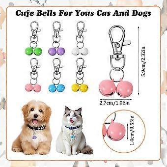 6 pezzi Campanelli per gatti per collare Piccoli campanelli per animali domestici per collari per cani Mini campanelli per collare per cani Ciondolo rumoroso Ciondolo colorato per animali domestici Accessori per l'addestramento dei cani