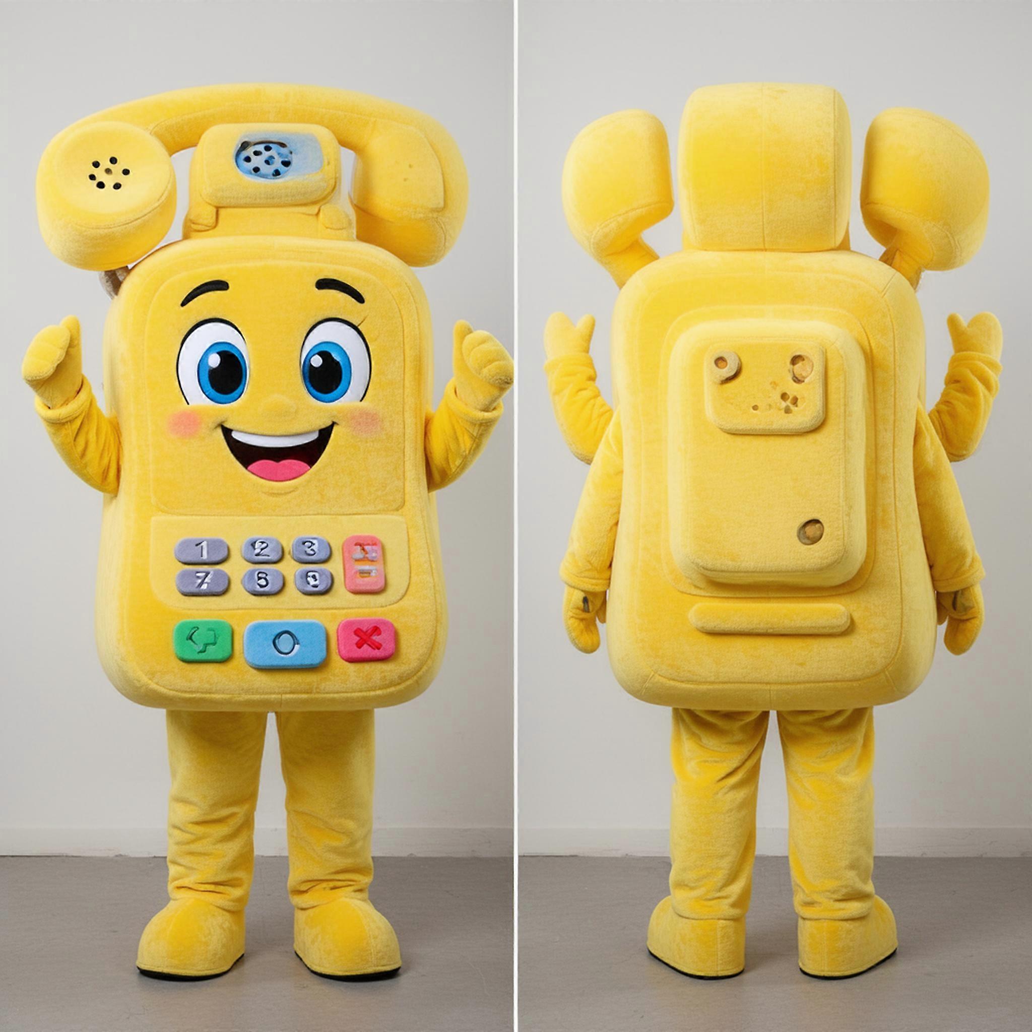 MASTICOT Bright Yellow Cartoon Mascot