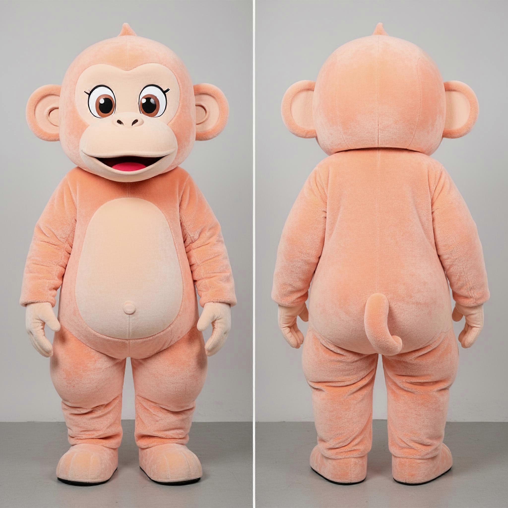MASTICOT Peach Soft Chimpanzee Mascot