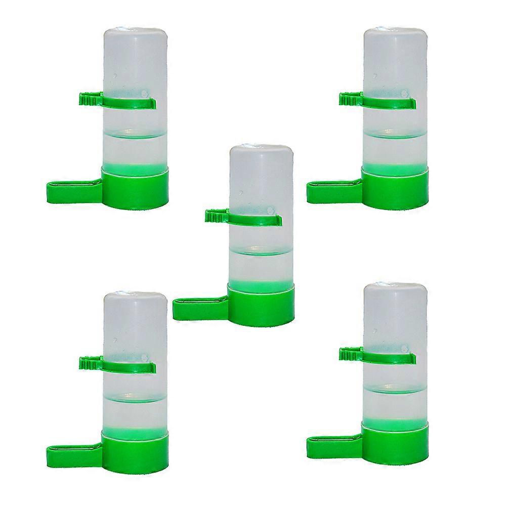 Plastic Bird Drinker Small Birds Feeder for Drinking Use 5Pcs Multi