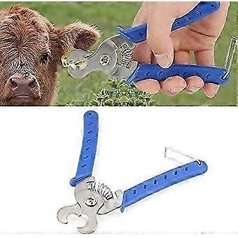 Pince d’enlèvement d’étiquette d’oreille en acier inoxydable Éleveur d’étiquette d’oreille de bétail Outils d’animaux de ferme pour mouton vache chèvre porc