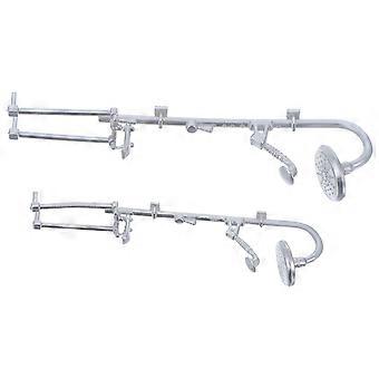 Miniatuur poppenhuis doucheaccessoires zilver voor decoratie 2 stuks meubel