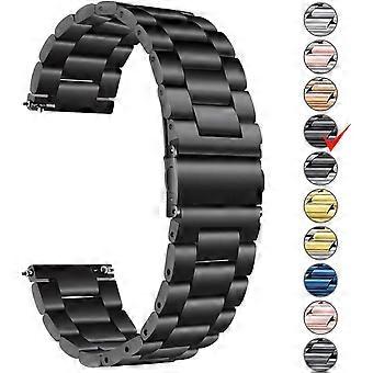 Bracelet de montre en acier inoxydable à dégagement rapide, ajustable, disponible en 18 mm, 20 mm, 22 mm et 24 mm. Convient aux hommes et aux femmes.