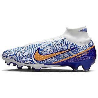 Nike Mercurial Superfly 9 FG Firm Ground Natural Grass Fabric Hard Court Fußballschuhe Herren Weiß Blau DQ5293-182