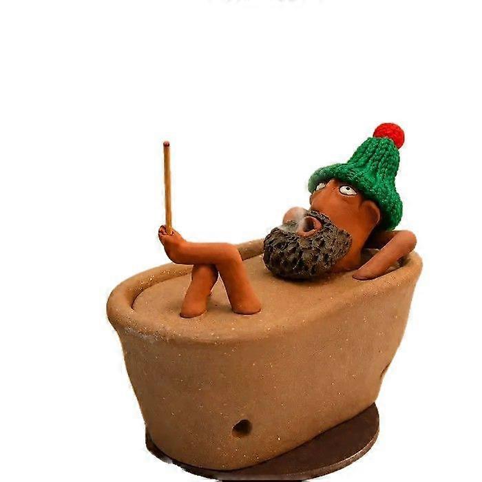 Lazy Bath Man Incense Burner
