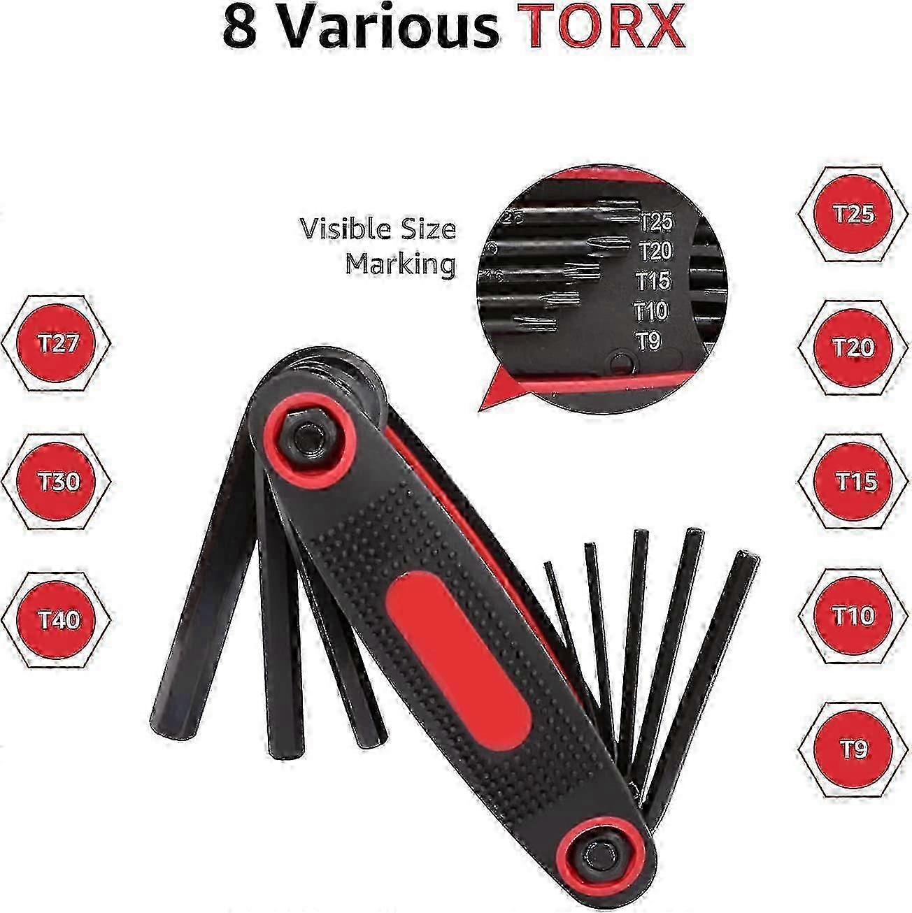 Basics Folding Hex Key Set - 3-pack, Metric/sae/star