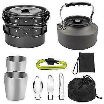 Lightweight Anodized Non-Stick Mess Kit for Backpacking