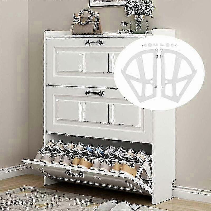 Hollow Shoe Rack with Drawer compatible with Compact Storage Space