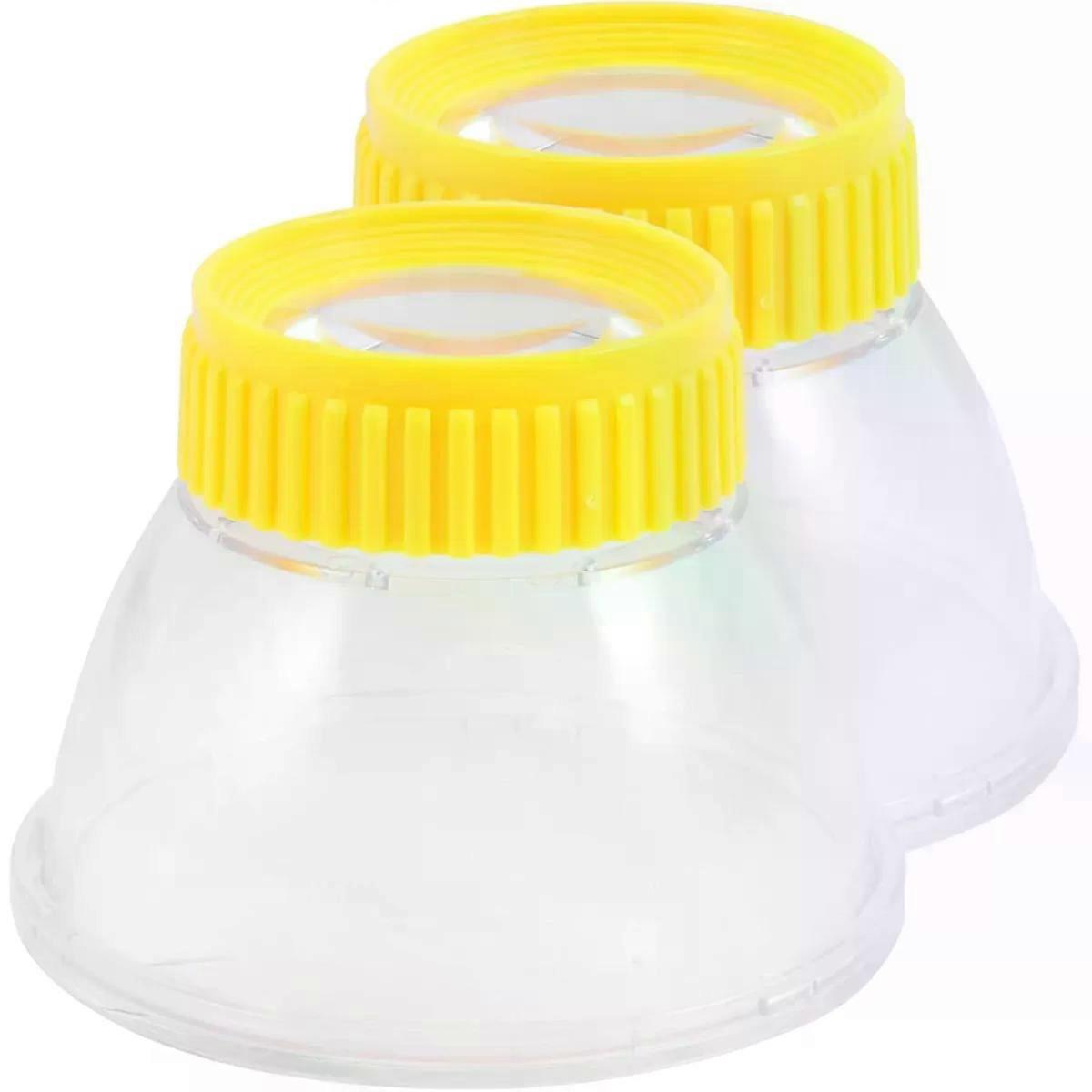 2pcs Yellow Plastic Observation Viewing Box for Children