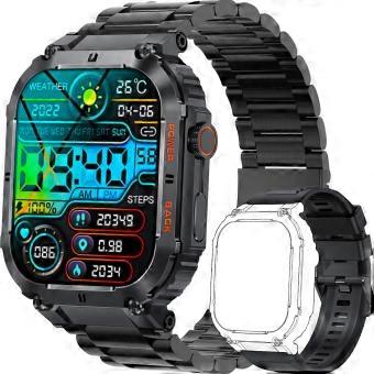 Smart Watch for Men with Answer/Make Call and SpO2 Monitor, Compatible with iPhone and Android Phone