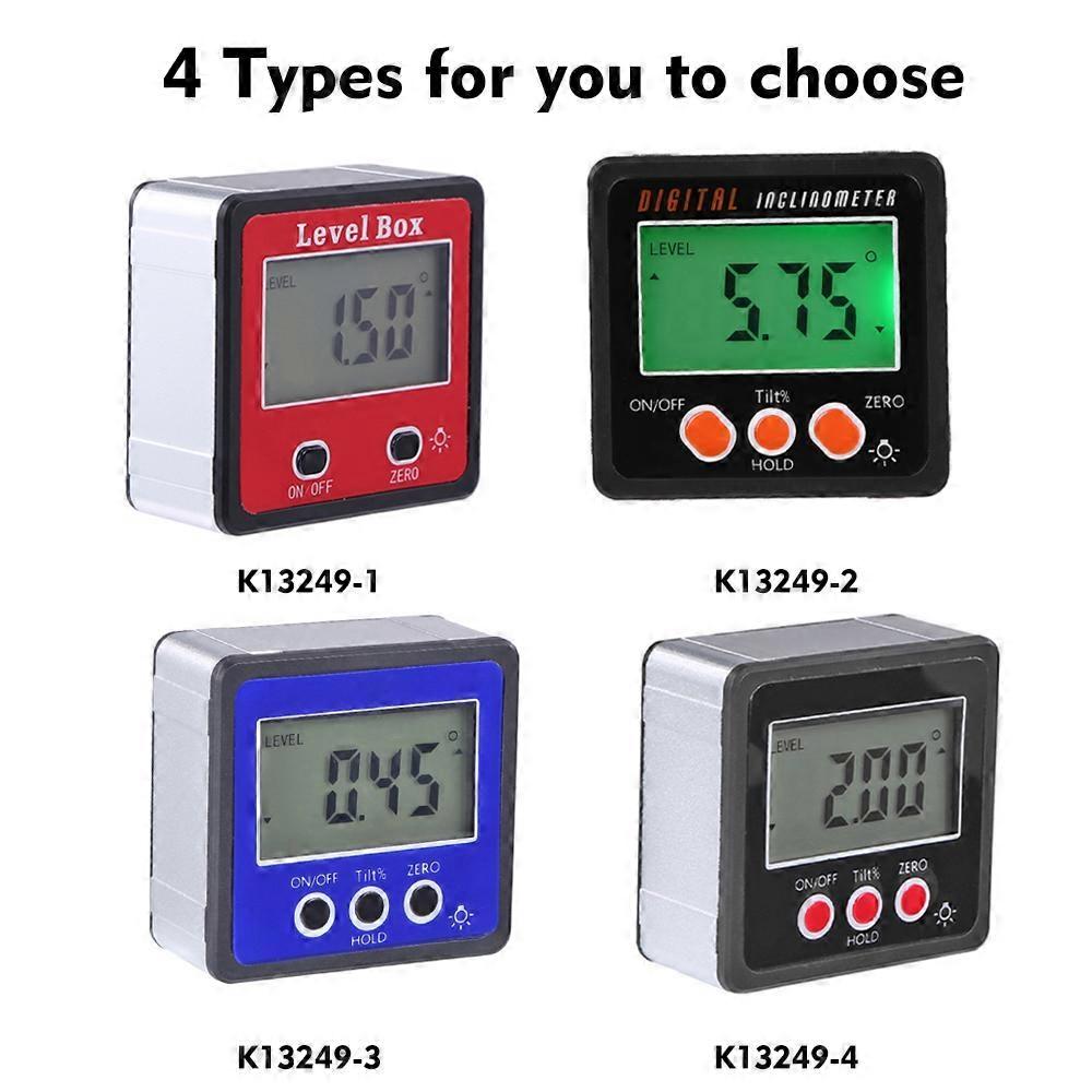 Horizontal Angle Meter Digital Protractor Inclinometer Electronic Level Box Magnetic Base Measuring Tools Red