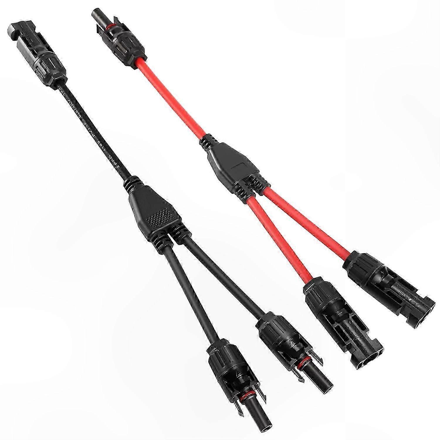 Y Branch Solar Cable Connector Adapter Pair compatible with PV Panels