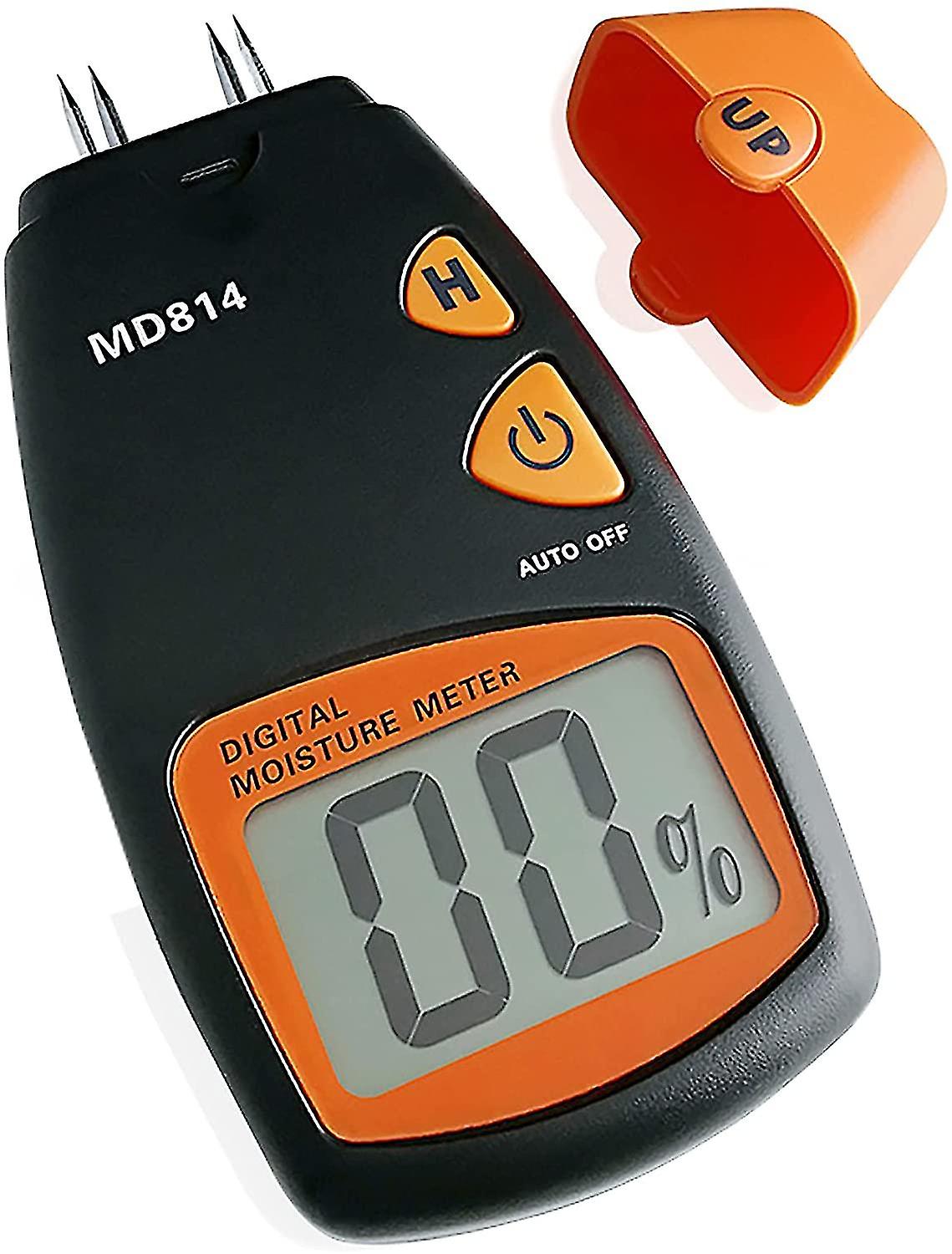 Digital Wood Moisture Meter Tester 4 Coniferous Tree Bamboo Moisture Meter-orange