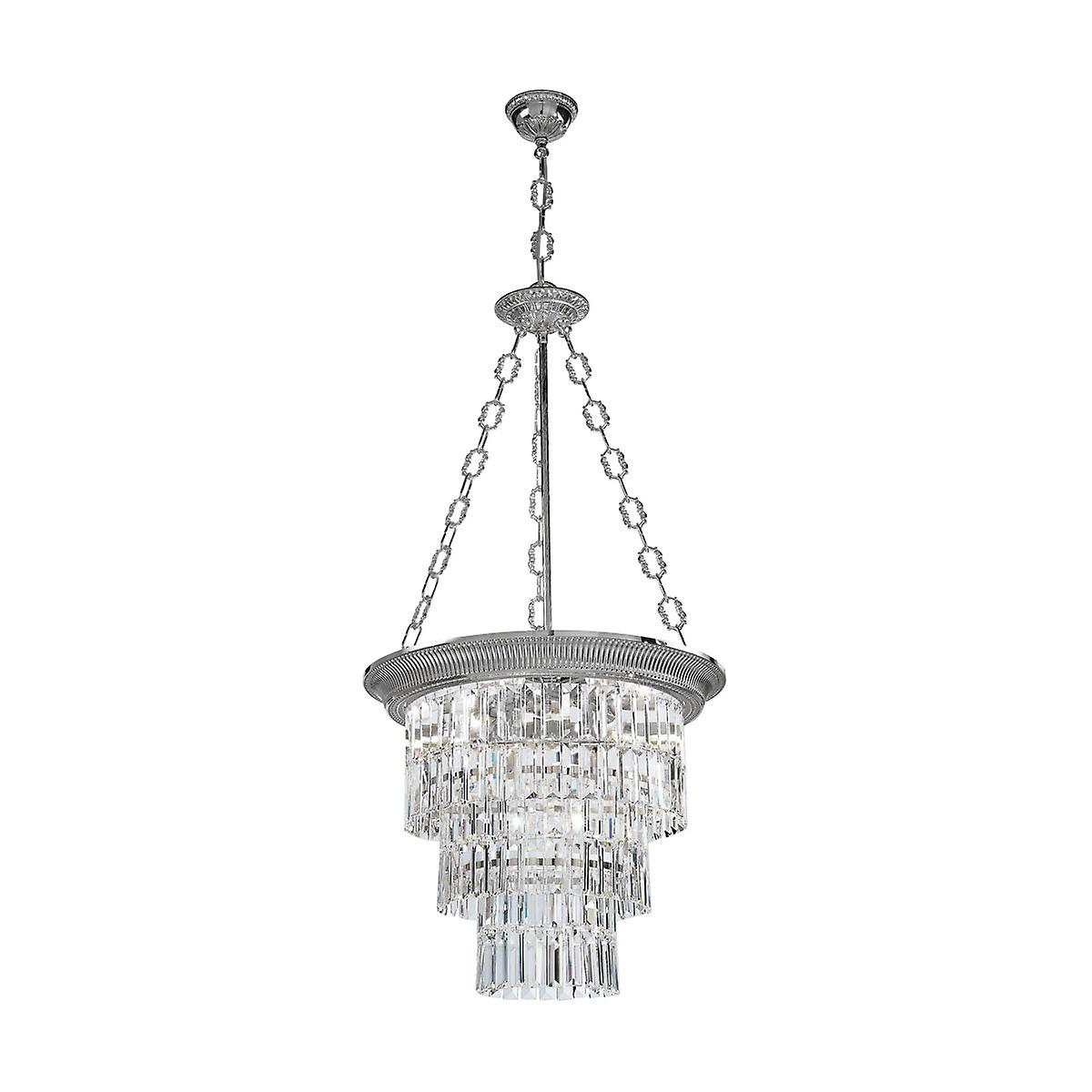 Milord Crystal Crystal Chandeliers 4 Light Chrome