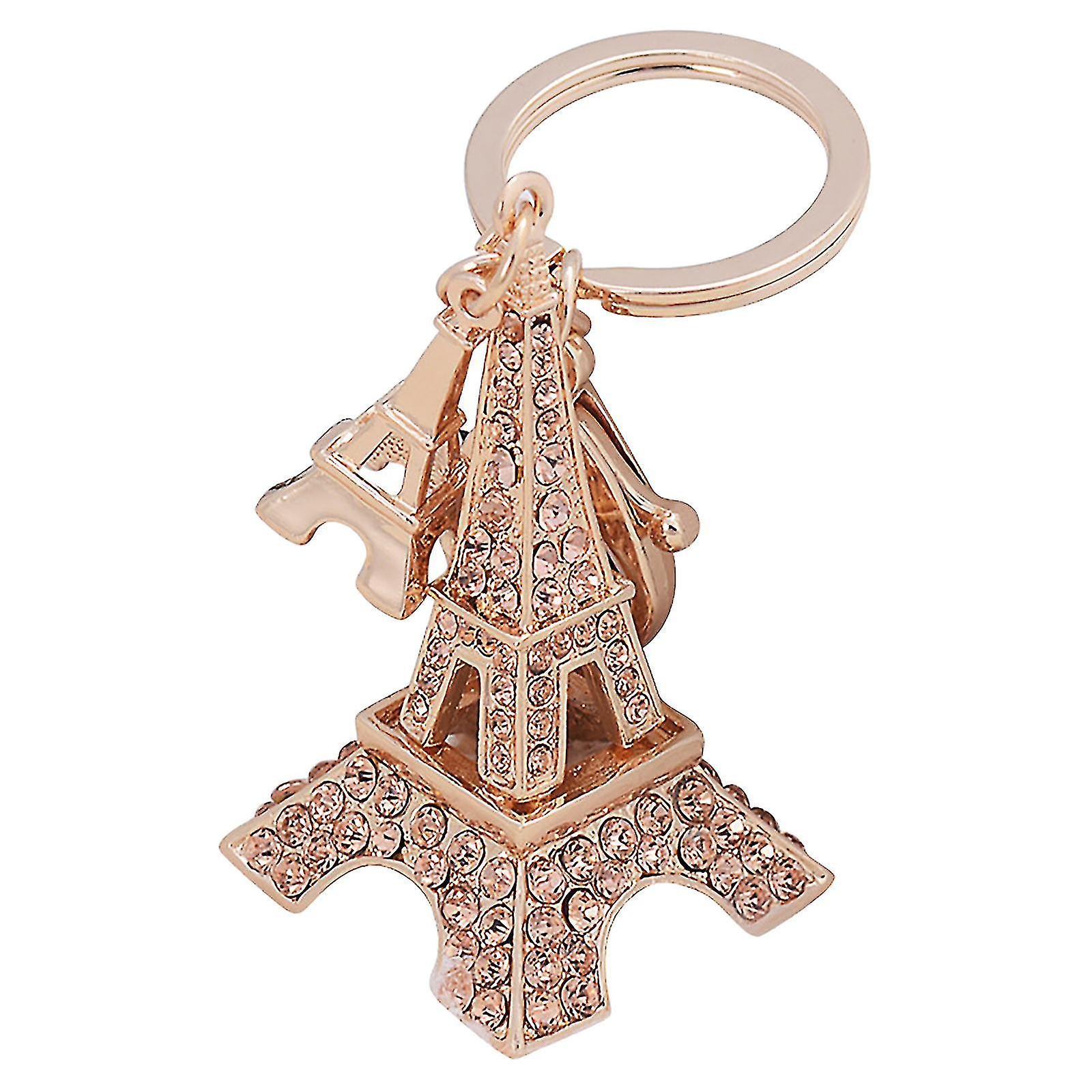 Paris Eiffela Tower Diamond Alloy Keychain Girl Decoration Bag Hanging