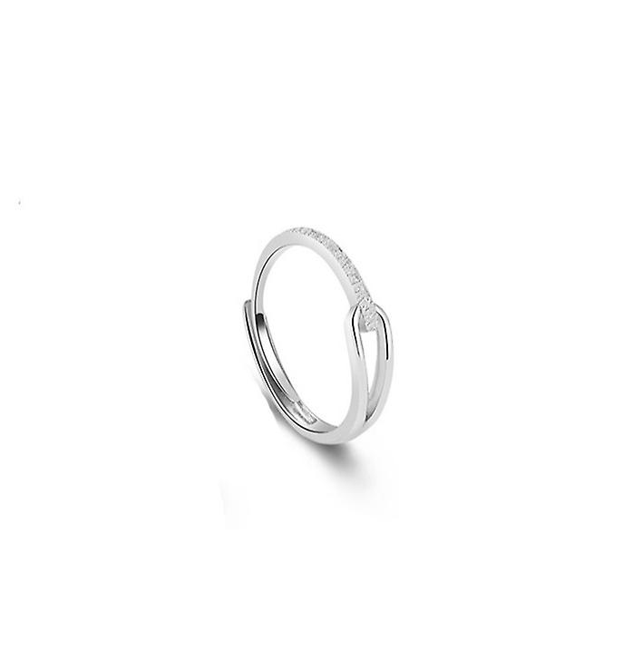 (women's Ring-white Gold))niche Design Light Luxury Pair Ring