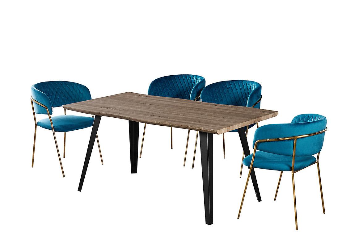 Atarah Rocco Lux Dining Set - A Table & 4 Chairs