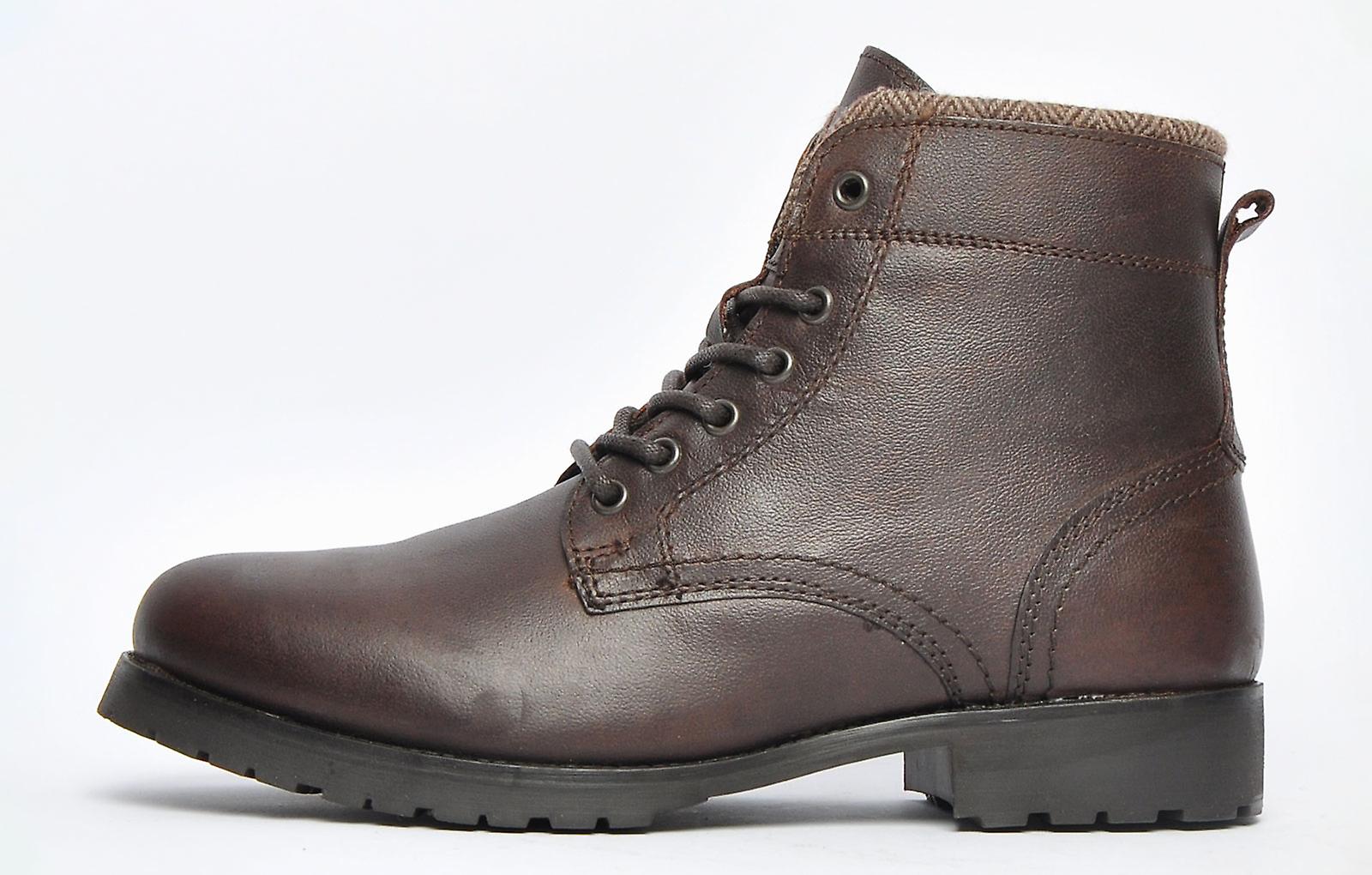 Oaktrak Bates Leather Boots Brown