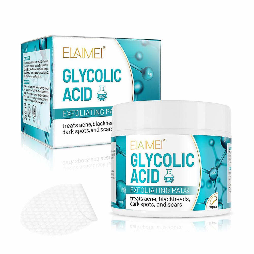 Glycolic Acid Acne Pads Exfoliating Resurfacing Reduce Pores Complexion 50pcs