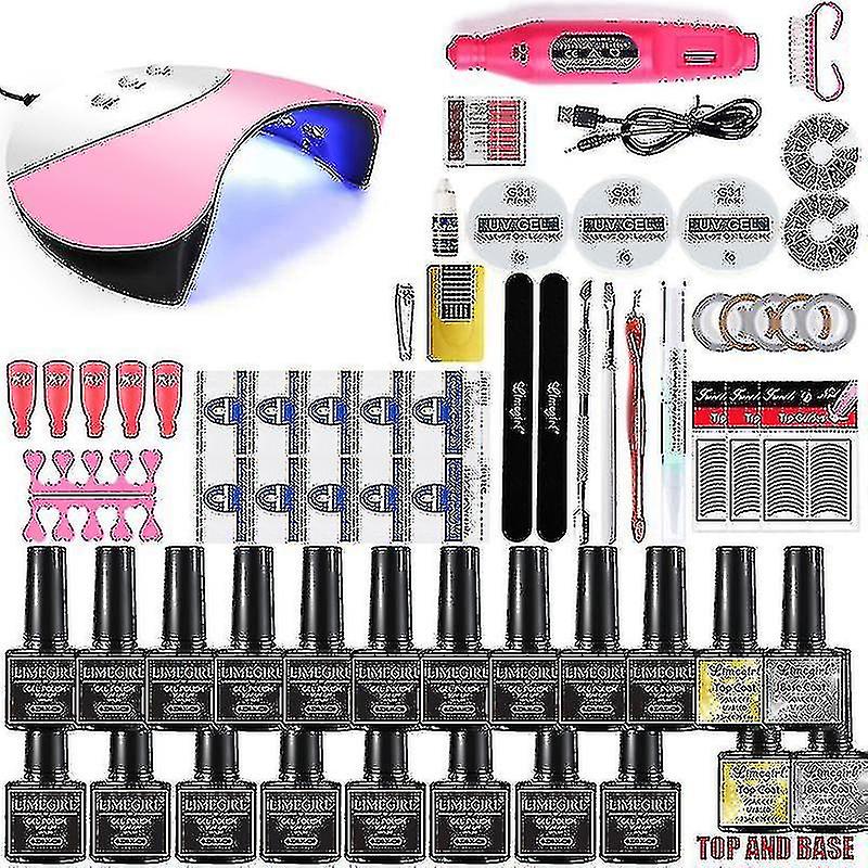 Mani Set For Set With Uv Led Lamp L Set Kit