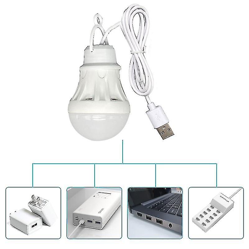 Usb Bulb Led Portable Camping Light Mini Bulb 5v Power Book Light With Switch Button Student Desk Light On