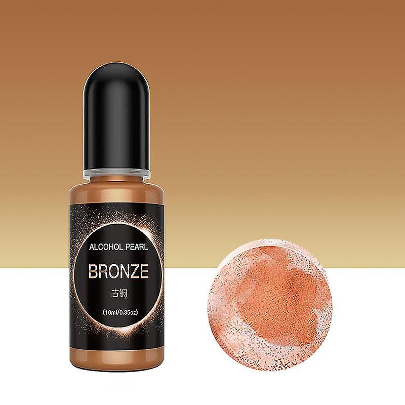 10ml metallinen helmiäinen pigmentti alkoholi nestemäinen taide muste alkoholidiffuusio DIY hartsi muotti väriaine väriaine korut valmistustarvikkeet