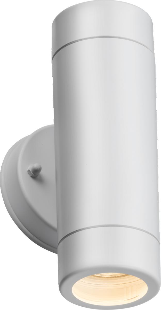 Knightsbridge EAMON - 230V IP54 GU10 Polycarbonate Up/Down Wall light - White - EA2W