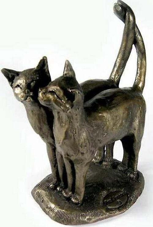 Pair Of Happy Cats Sculptures & Statues
