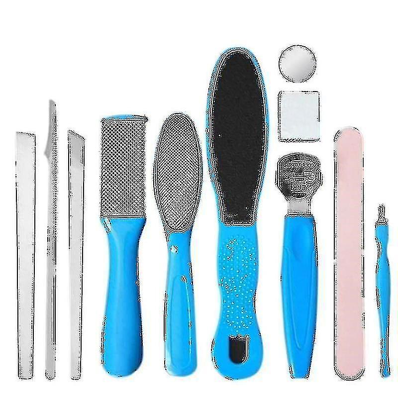 11pcs / تعيين القدم باديكير أداة تقشير منع مانيكير الجلد الميت...
