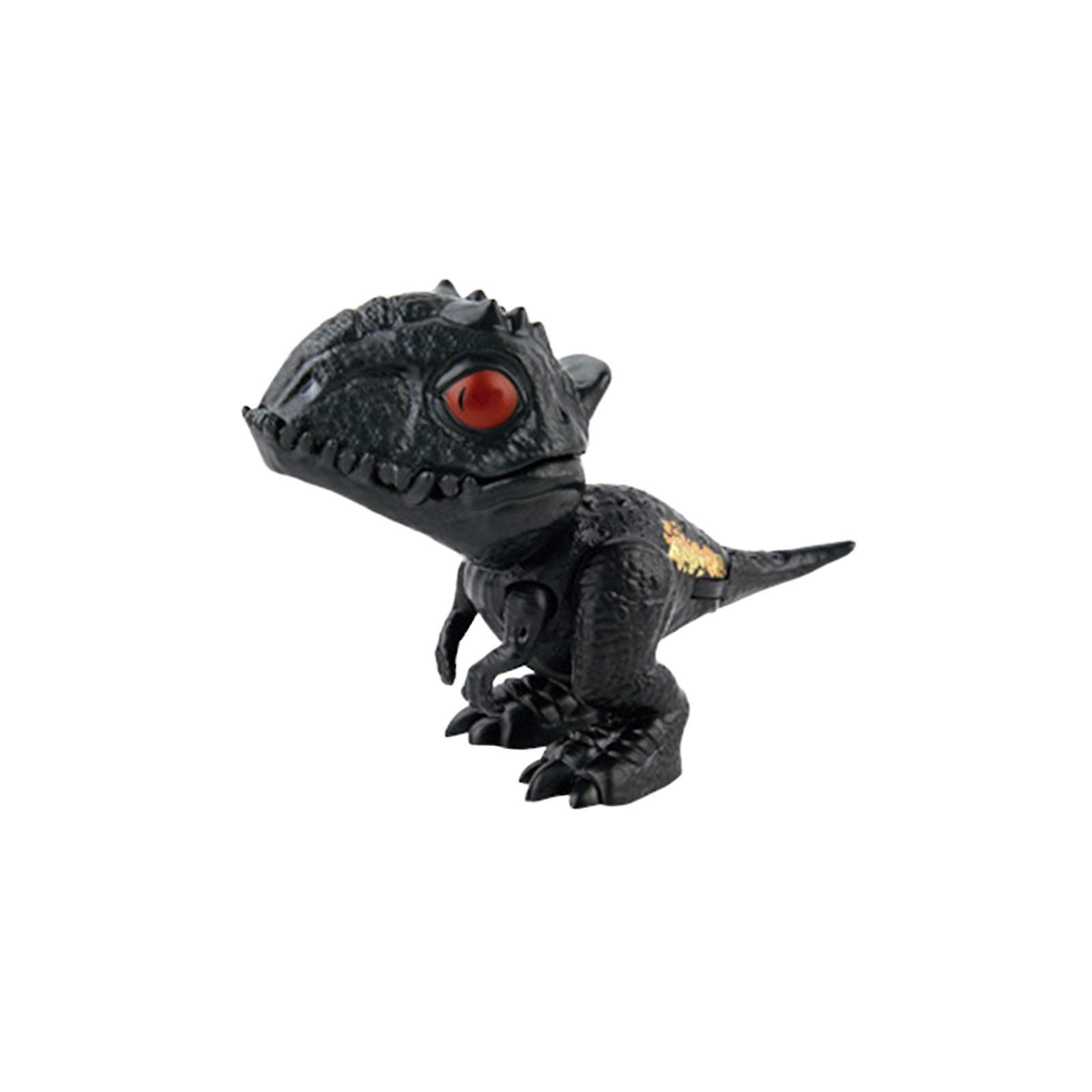 Biting Finger Dinosaur Toy with Flexible Joints Action Figure for Props Kids Black Indominus