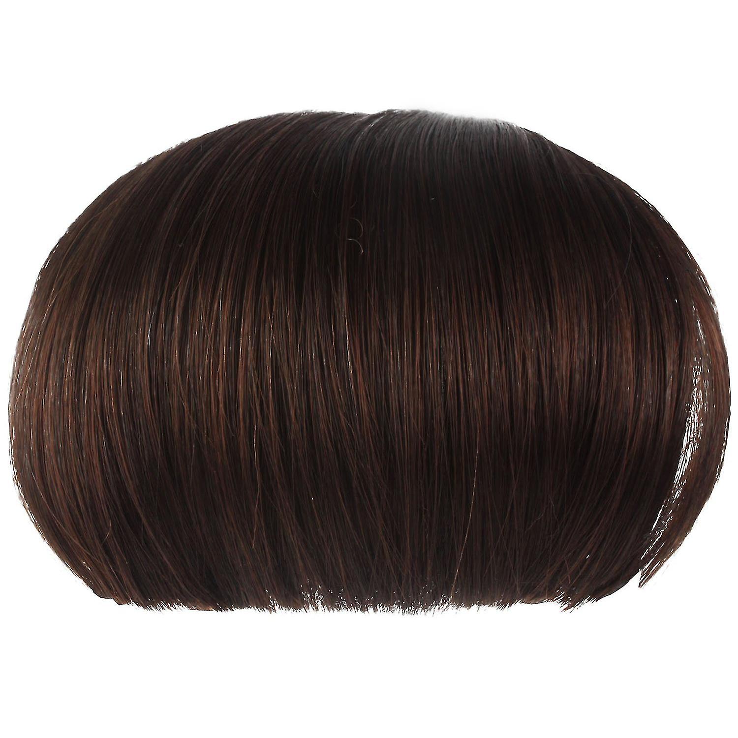 Straight Bangs Extensions Fringe Wig (dark Brown)