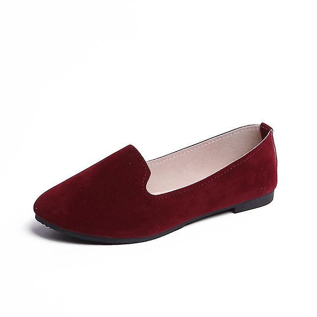 2023 Vår Damesko Kvinner Leiligheter Sko Kvinne Slip On Candy Color Suede Work Loafers Høst Casual Damesko Wsh2216