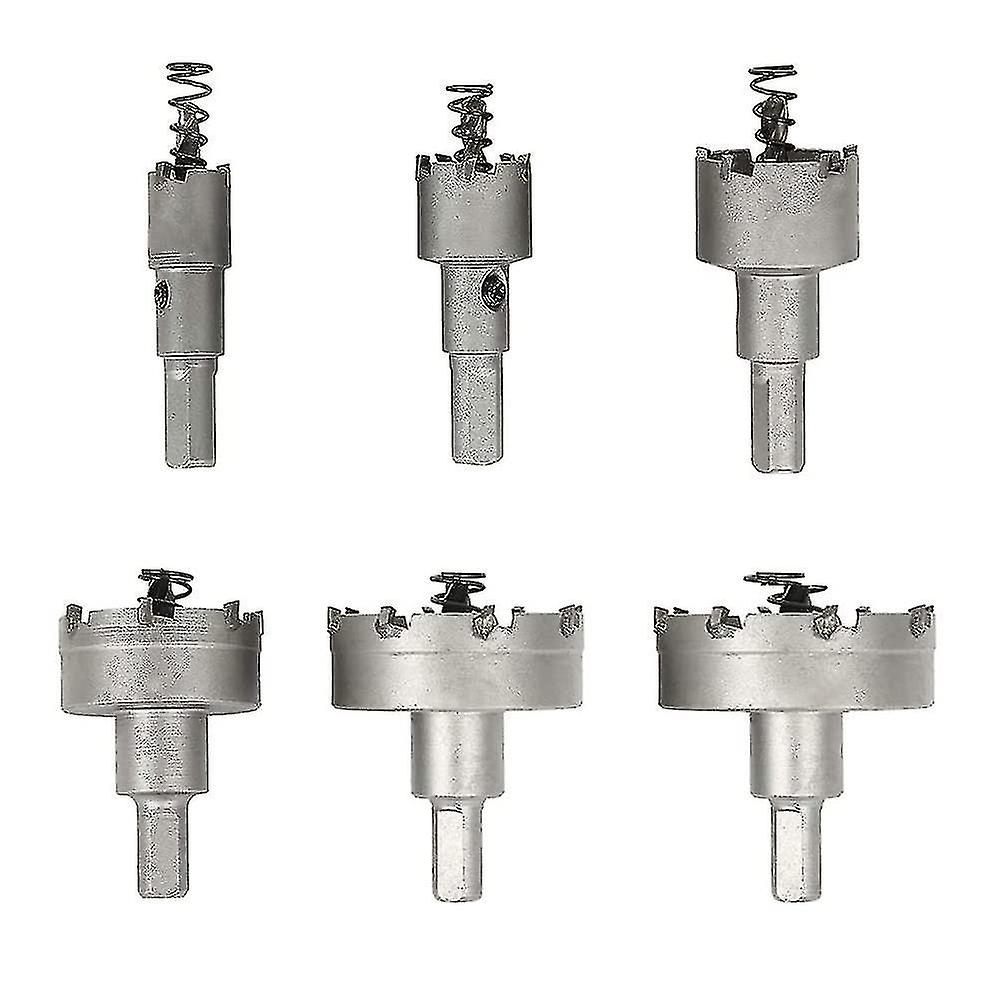 Hole Saw For Metal, Set Of 6 Carbide Hole Saw Drill Bits, Stainless Steel Hole Saws, For Aluminum, S